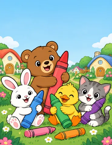 Cover of Cute Animal Coloring Book, a kids' coloring book by Tazzy Zox