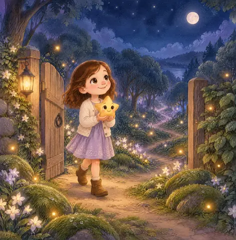 Mila und Fips machten sich auf den Weg zum verzauberten Wald. Zwischen den Bäumen glitzerten Tautropfen wie kleine…