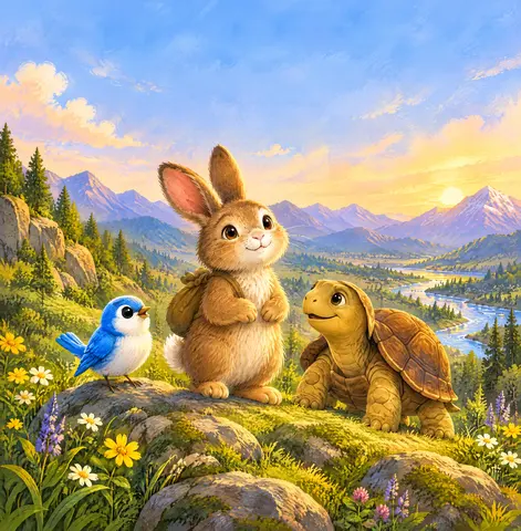 Cover of The Little Bunny and the Big Dream, a picture book by Maria Briahna