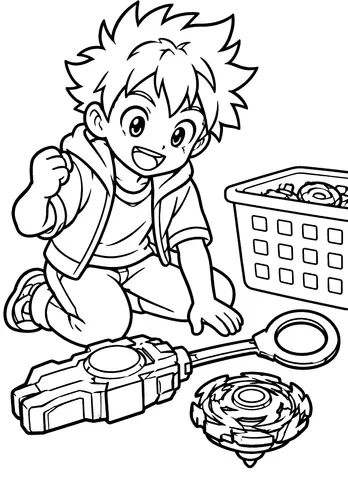 Page 9 of Beyblade coloring book