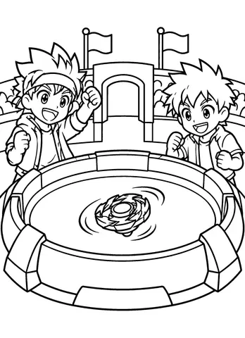 Page 11 of Beyblade coloring book