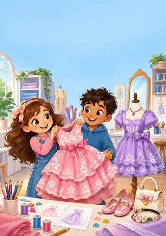 Cover of Cute Dress Coloring Book – Premium Edition, kids' activity book by Keshu -Gowda