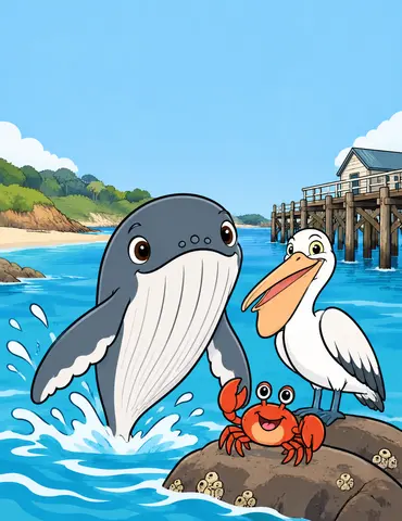 Cover of Color Your Way Around Tathra, a kids' coloring book by Hugh Boswell