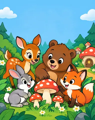 Cover of Animal in Forest, kids' coloring book by Adil