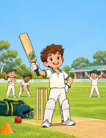Cover of My First Cricket Activity Book, kids' activity book by Global Kids Press