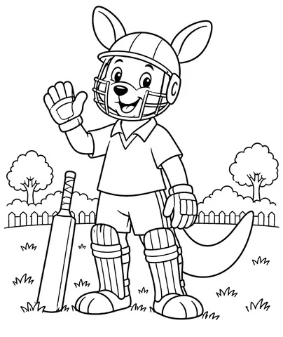 Meet Ned Colour Ned and his cricket bat.