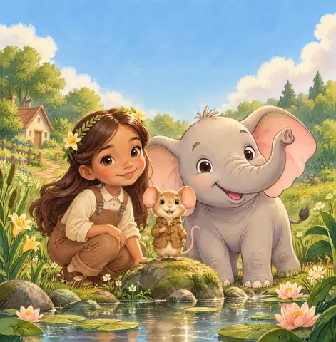 Cover of Lily, Ellie & Tiny — A Friendship That Saved the Day, picture book by Aman