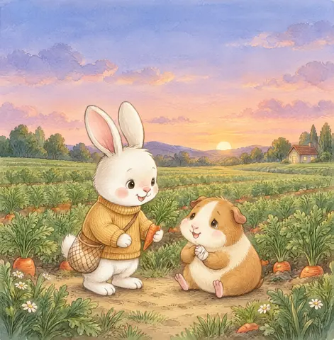 Cover of Yunky and a New Friend in the Carrot Field, picture book by Trinh Nu FABRE