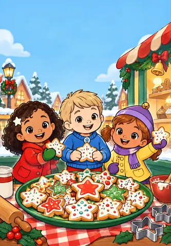 Cover of Jingle-Bell Treat Trail, kids' activity book by Lauren Andersen