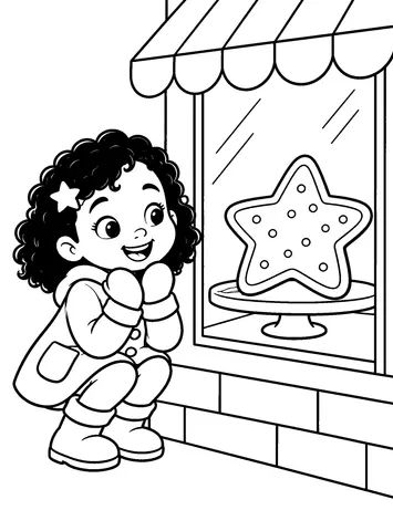 Star Cookie Discovery Color Ellie and the enormous star cookie.