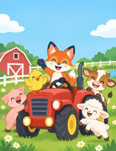Cover of Tiny Hands Learn to Colour: The Farm Counting Book, kids' coloring book by Krystal Gostel