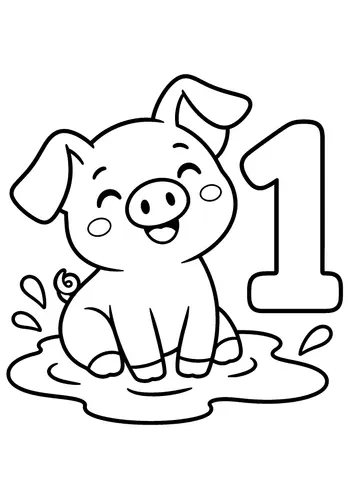 Page 7 of Tiny Hands Learn to Colour: The Farm Counting Book
