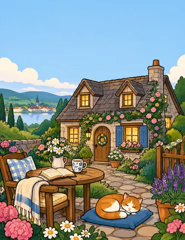 Cover of Cozy Little Escapes, adult coloring book by Cozy Corner Creations