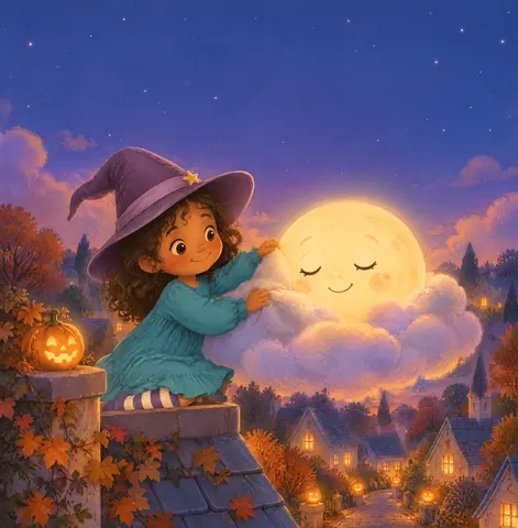 Cover of The Witch Who Tucked in the Moon, a picture book by Eva Hard