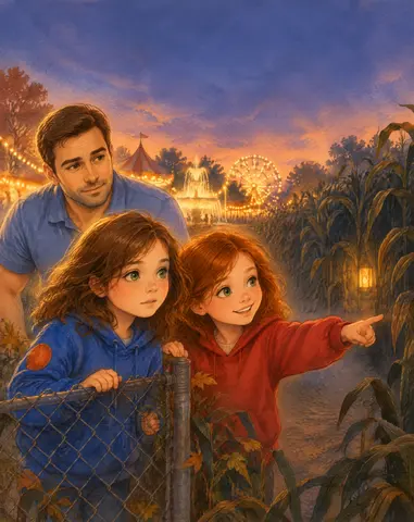 Cover of Beyond the Corn Maze Fence, an illustrated storybook