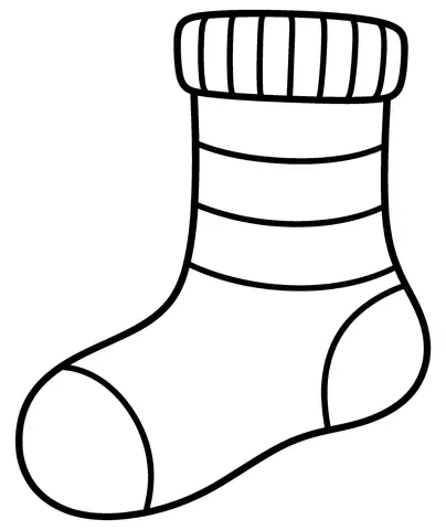 Silly Sock Color a silly sock with cheerful stripes.