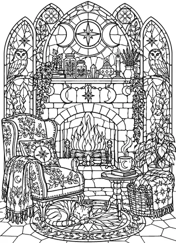 Page 7 of Mystic Hearth Coloring