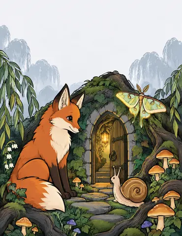 Cover of The Willow Gate Coloring Book, adult coloring book by Teagen Gorman
