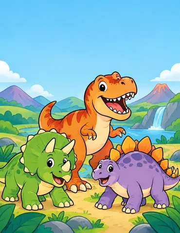 Cover of Big, Bold Dinosaurs, a kids' coloring book by Mario Oliver