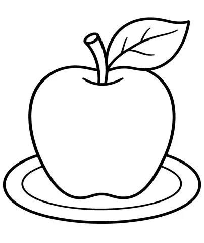 A Is for Apple Color the apple with your favorite crayons.