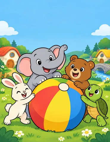 Cover of Happy Little Animal Adventures, a kids' coloring book by Bilalahmad Mushfiq