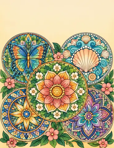 Cover of Patterns of Calm, adult coloring book by Khusbu Tauro