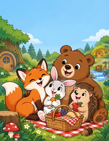 Cover of Cozy Critters of the Woods, kids' coloring book by Genius Minds