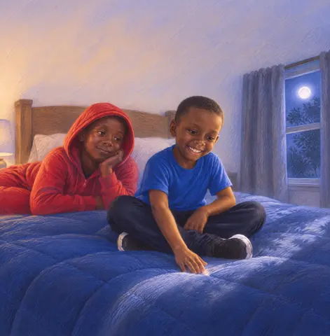 Cover of Kayden, Akai, and the Changing Shadows, picture book by Crystal Watkins