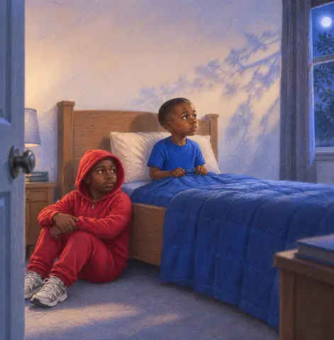 Kayden and Akai watch the wall.