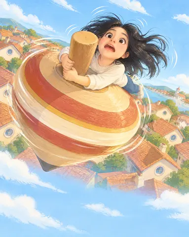 「こ、こ、こまった、めが まわる!」