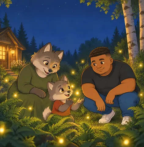 Cover of Wenn der Wald leise leuchtet, a picture book by Riyyo