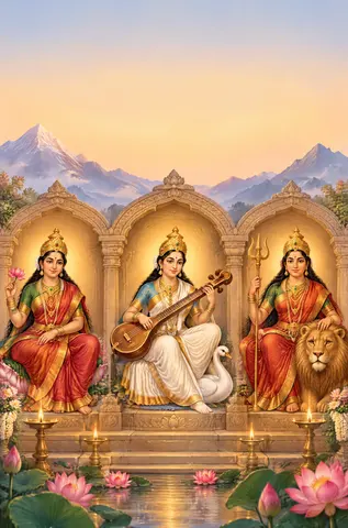 Cover of Names of Goddess Parvathi, Saraswati, Durga, word search book by NRIVidyalaya