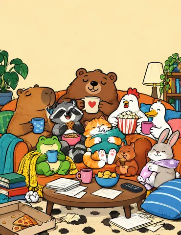 Cover of Mentally Unstable Animals – A Coloring Book for Tired Adults, an adult coloring book by Γιωργος Σταθακης