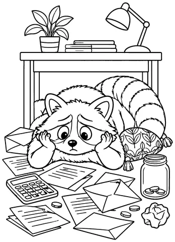 Page 9 of Mentally Unstable Animals – A Coloring Book for Tired Adults