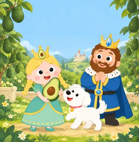 Cover of Prinzessin Ava und die Wunder-Avocado, a picture book by Daria Kowtzun