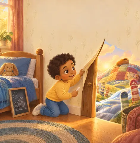 Cover of The Door Behind Dylan’s Wall, picture book by Blue Pen