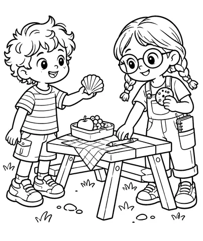 The Trading Problem Color the children and the things they could trade.