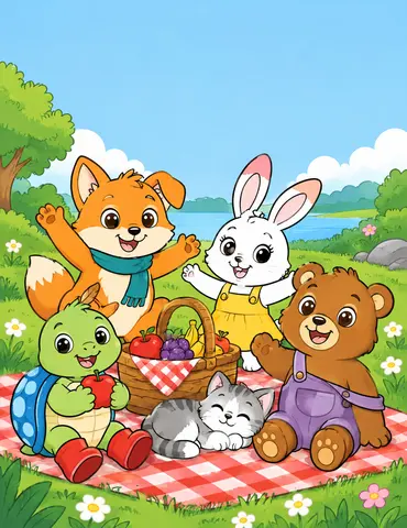 Cover of Cute Little Animals Coloring Book, kids' coloring book by Ceedjy