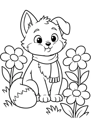 Page 7 of Cute Little Animals Coloring Book