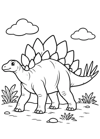 Page 7 of Remi's Amazing Dinosaurs. Colouring in Book