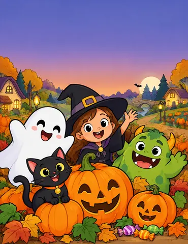 Cover of HALLOWEEN COLORING BOOK FOR KIDS, a kids' coloring book by Priyanshu Rathor