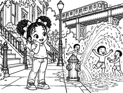 Brooklyn greeted them with warm air and fountain spray.