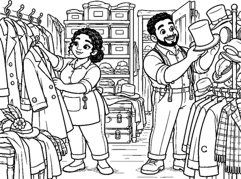 An illustration from The Magic Shoe Box