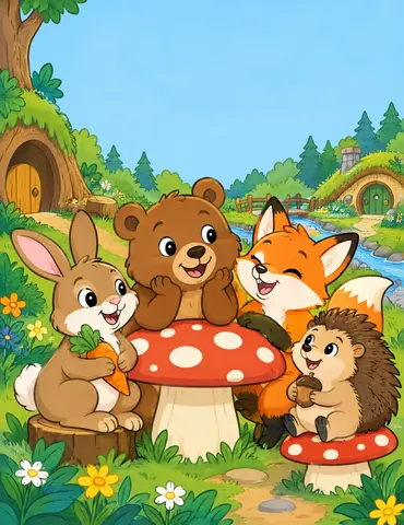 Cover of Woodland Nooks to Color, kids' coloring book by Tadeusz Górski