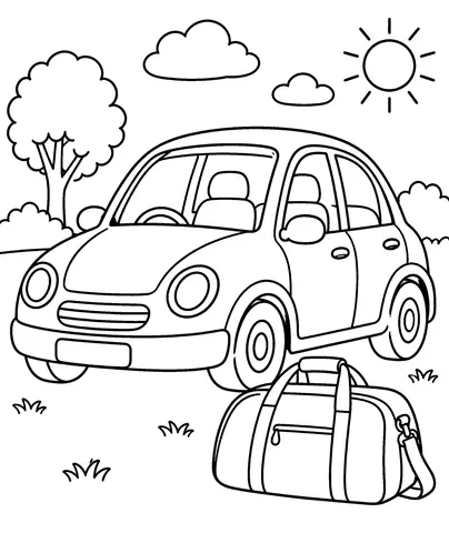 Das runde Reiseauto Male das Auto in deinen liebsten Farben an.