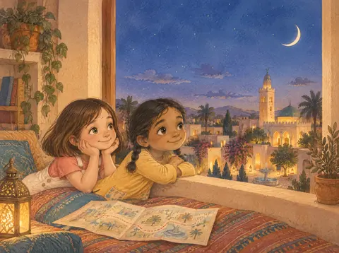 Cover of Amina’s Map to Iftar, picture book by Nader Najjar