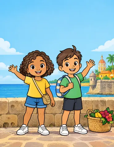 Cover of Discover Colombia: My First Spanish Coloring & Activity Book, a kids' activity book by Michael Vail