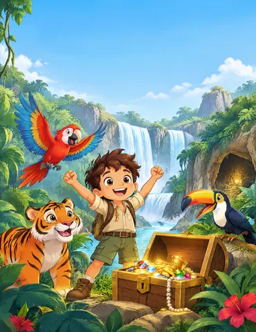 Cover of Das große Dschungel-Abenteuer, a kids' activity book by Florian Meier