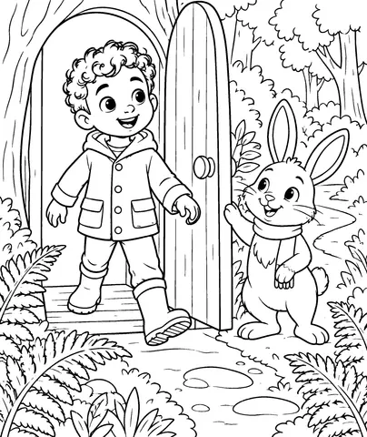 A Rabbit Welcome Color Eli and his long, soft ears.