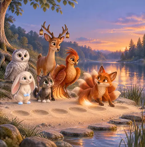 Fox Lio shaped six shore hollows. “I’ll keep a place beside me,” he told deer Elio.